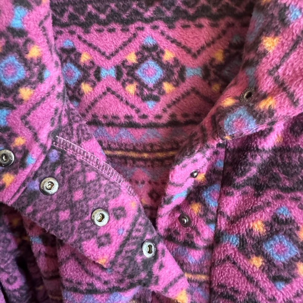 Pink And Purple Patterned Pullover - image 3